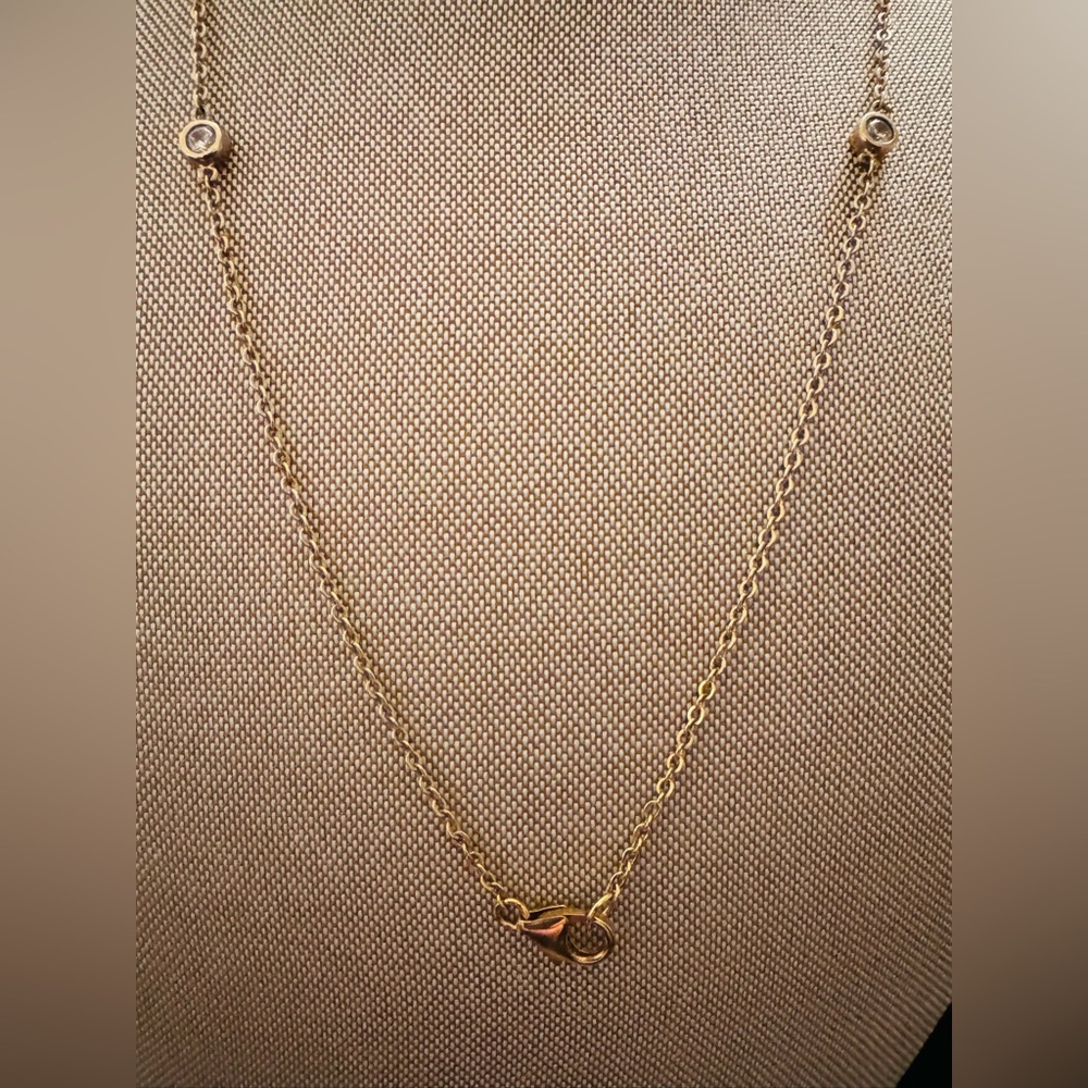 Toscana “Crystal by the Yard” Station Necklace With Crystal Accents 20” - Picture 3 of 5